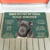 3D impresso por favor, lembre-se de pitbull Dogs Casa Regras Personalizado Capacete Caçador de Non Slip Floor Tapetes Decoração PORCH 04 220401