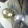 12 PCS/ Lot New Silver Fackin Rings حامل منديل منديل من المنديل الزخرفي لحفلات الزفاف ديكور 201124