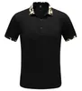 Luxury Casual mens T shirt breathable polo Wear designer Short sleeve T-shirt 100% cotton high quality wholesale black and white size M-3XL @06