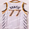 New Luka Mens 77 Doncic Giannis 34 Antetokounmpo Basketball Jersey Black Bule 화이트 셔츠 스티치