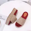 2022 womens fashion slippers Platform Sandals with chunky self-covered platform height 60 mm size euro 35-42