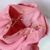 이브닝 백 패션 틈새 디자인 토트 가방 여성 대용량 소녀 핑크 천 체인 어깨 3 차원 여성 핸드백 벤딩