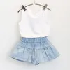 Été bébé filles vêtements enfant en bas âge vêtements gilet + short 2 pièces ensemble enfants Costume 0-7 ans infantile tenues vêtements pour enfants BC1152 220326