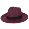 Wool Top Hat for Women Men Fedora Hats Vintage Felt Hat Woman Man Fedoras Female Male Wide Brim Cap mens Fashion Autumn Winter Caps Party Christmas Gift Wholesale