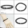 Beaded Strands Bracelets Jewelry 8Mm Lava Stone Beads Hematite Bracelet Diy Aromatherapy Essential Oil Diffuser For Women Men Drop Delivery