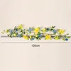 Couronnes de fleurs décoratives, 1 pièce, 240cm, guirlande de tournesol jaune artificielle, vigne de fleurs, décor d'arc Floral de mariage, en soie décorative
