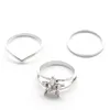 3PCS Silver Toe Rings Set for Beach Sexy Body Jewelry for Women