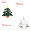 30 pc's/kavel aangepaste hangers groene strass kerstboom met gele emailster charmes voor kerstcadeau/decoratie