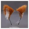 2022 grand événement Lolita Cosplay oreilles de chat bandeau Anime Costume de fête de danse loup renard oreille en peluche bandeau filles Kawaii accessoires de cheveux accessoires