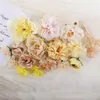 Flores decorativas grinaldas 1Bag European Artificial Flower Head para decoração de casa Decoração de parede de casamento Diy Hair Acessories Cortion office Craft