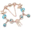 Bracelets de charme approvisionnement du commerce extérieur or Rose cristal dames Bracelet bijoux à bricoler soi-même Boutique marque cadeau vente directe charme Lars22