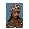Or femme nue africaine indienne avec lèvre rouge toile peinture affiches et impressions scandinave mur Art photo pour salon