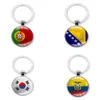 2018 Football KeyChain Match Key Buckle Metal Country Flag Soccer Fans Souvenir Gift