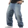 Jeans da uomo Uomo Sciolto Hiphop Skateboard Jean Pantaloni larghi in denim da strada Uomo 4 stagioni Pantaloni Big Size 30-46Men's Heat22