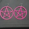 Dangle Lustre À La Mode Acrylique Grand Rond Pentagramme Boucles D'oreilles Pour Les Femmes Rose Cercle Étoile Pendientes Punk Parti Bijoux Cadeau234w