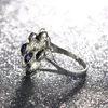 Wedding Rings 2022 Fashion Echte Pure Retro Flower Anillos For Women Jewelry Jz220 Plata Peridot Anel Bague Femme Rita22