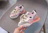 Barn basket löpskor flickor pojkar mode barn sneakers andas mjuk sula sneakers flickor casual ljus sneaker rosa g220517