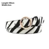 Cinturones Fashion Leopard Belt Women Snake Zebra Tintina delgada Cabalero Pu Hebilla de oro de cuero para damas cinturones femeninos