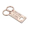 Personalisierter Valentinstag Hochzeitstag Geschenkpaar Schlüsselkette für Freunden Freundin Initialen Brief und Datumsschlüsselring