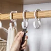 S-Shaped Card Position Hook Ins Wind Wardrobe Closet Hook Household Punch-Free Snap Ring Coat Hat Tie Storage Rack