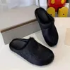 Mode bont slippers vrouwen rond teen paardenhaarglaasjes vrouwelijke zwarte roos rood groen muildieren schoenen plat half slipper vrouw casual pluche shoess