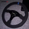 330mm Steering Wheel Flat Suede Drift Simulated Racing Game Universal 13 Inch