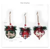 Christmas Tree Decorations Cartoon Three-dimensional Wooden Pendant