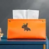 Scatole di fazzoletti di moda Porta scatole di pelle di design per la camera da letto Auto Home Decor Luxurys Copertina della scatola di fazzoletti Lettera H Decorazione della tavola 25217481