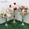 35/45/50CM Soie Rose Hortensia Pivoines Fleur Artificielle Boule Centres De Fête De Mariage Fond Décor Table Boule Florale 220406