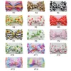 Baby bow Headband Sunflower Leopard Printed Big Bow Newborn Hairband Cloth Wide Infant Head Wrap DIY Hair Accessories 14 Designs