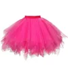 Tulle bröllopstillbehör Petticoat Short Slip Dress Röd och vit tutu puffy kjol rockabilly crinoline för tjej7139048