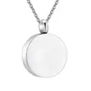 Pendant Necklaces Stainless Steel Cremation Round Urn Necklace Ashes Jewelry For Women Men Pet Keepsake Memorial Locket Ash HolderPendant El