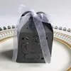 Favor Holders 100pcs Elephant Laser Cut Carriage Favors Box Gifts Candy Boxes With Ribbon Wedding Birthday Favor Holders