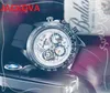 고품질 남성 고급 시계 43mm 6 스티치 모든 다이얼 작업 쿼츠 남성 공동 공동 유럽 발광 실리콘 벨트 스트랩 클래식 손목 시계 Montre de Luxe