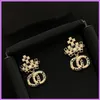 Gold Fashion Kolczyki Kobiet Designer Biżuteria Nowa damska perłowa kolczyka na imprezę ślubnych diamentów Studs Studs Akcesoria ładne D225043f