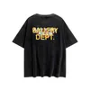 Designer T-shirts Heren Sweatshirts Meichao Gallerry deptt goudpoeder letterdruk waswater gebruikt T-shirt met korte mouwen voor heren en dames W0OQ KAVD