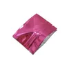 200pcs/Los kleiner wiederverschließbarer glänzender Aluminiumfolie Reißverpackung Packtasche Kaffeepulver Süßigkeiten Packag Reißverschluss Mylar -Taschen mit Reißverschlussoberteil