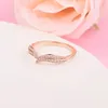 Authentic 925 Sterling Silver Ring Sparkling Leaves Rings for Women Wedding Engagement Ring Fine Jewelry Bague Wholesale 189533C01 199533C01