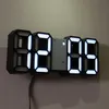 Zegarek zegara ściennego 3D LED Digital Modern Design Salon Decor Stół Alarm Nightlight Luminous Desktop 220426