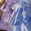 Bawełna Cute Bear Tshirt Streetwear Lato Oversized T Shirt Kobiety Harajuku Krótkie Rękawy Topy Tee Hip Hop Krawat Barwiony Tshirt Funny 220408
