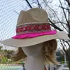 Boinas primavera estilo feminino elegante chapéu de palha artificial inverno outono ampla mulher panamá sombrero bap for party vai para Beachberets