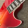 Rosewood fingerboard electric guitar, Chrome hardware, Cherry burst color, Flame maple top, One pickup, Solid mahogany body guitar