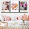 SIMPLE MEMORLES KEEP LIFE SIMPLE Flowers 3p KIT Canvas Painting Modern Home Decoration Living Room Bedroom Wall Decor Picture