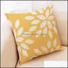 Pillow Case Geometry Pillowcase Cotton Linen Printed 18X18 Inches Euro Cushion Ers Car Sofa Home Party Decoration 45*45Cm Drop Delivery 2021