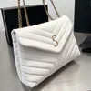 Zincir Crossbody Çantalar Kadın Omuz Zarf Torbası Çanta Y Şeklinde Cephe Deri Deri Gerçek Deri Donanım Harfleri Flap Hasp Yüksek Kaliteli Çanta