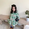 여자 폴카 도트 드레스 봄 여름 아기 소녀 한국 말 인쇄 퍼프 슬리브 드레스 3-7Y 어린이 공주 의류 220422