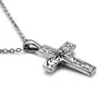 Pendant Necklaces Stainless Steel Titanium Fashion Simple Men's Female Cross Jesus Religious PendantPendant Godl22