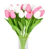 Fiori artificiali Tulipani da giardino Real Touch Fiori Bouquet di tulipani Decor per decorazioni di nozze domestiche Fiori finti