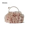 Bolsas de marca de moda Bolsa de flores feminino Bolsa de champanhe de luxo sólida Totas de noiva floral embreagem de dia casual da moda