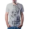 Camisetas masculinas 2022 Summer e moda feminina Moda curta Camiseta engraçada de impressão 3D Fantasy Tree Casual VersatileFunny